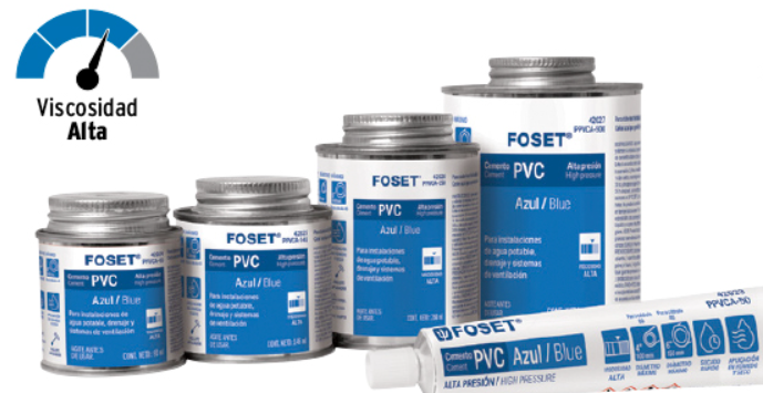 Cementos para PVC Azules Alta Presión