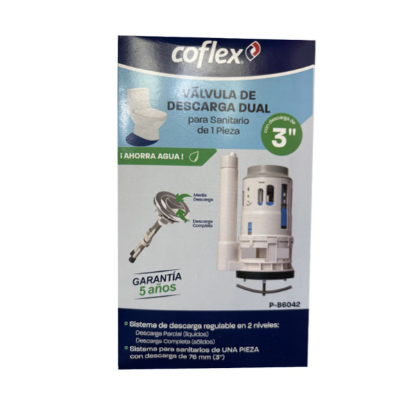 Válvula descargable dual 3" COFLEX