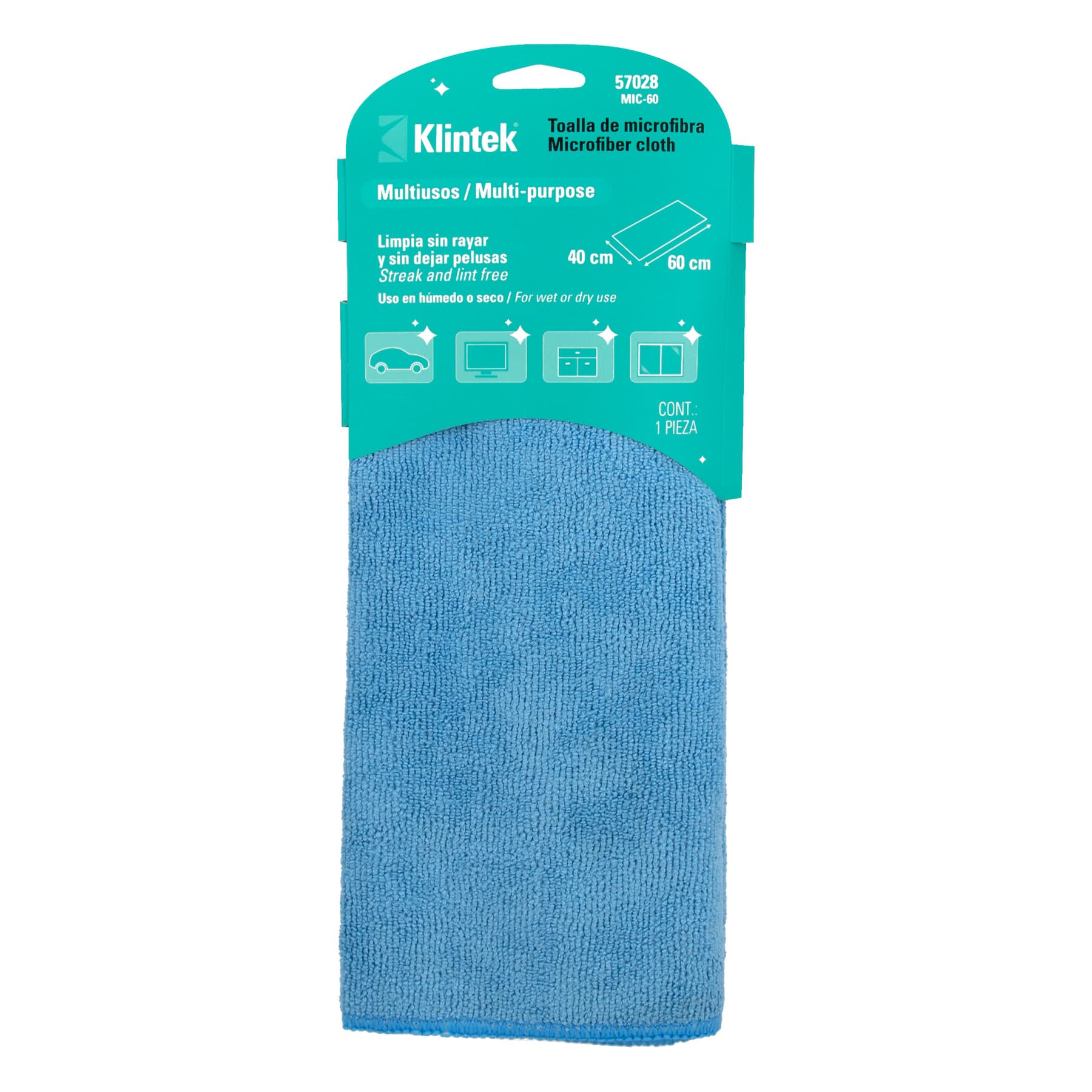 Toalla de microfibra de 40 X 60 cm, KLINTEK
