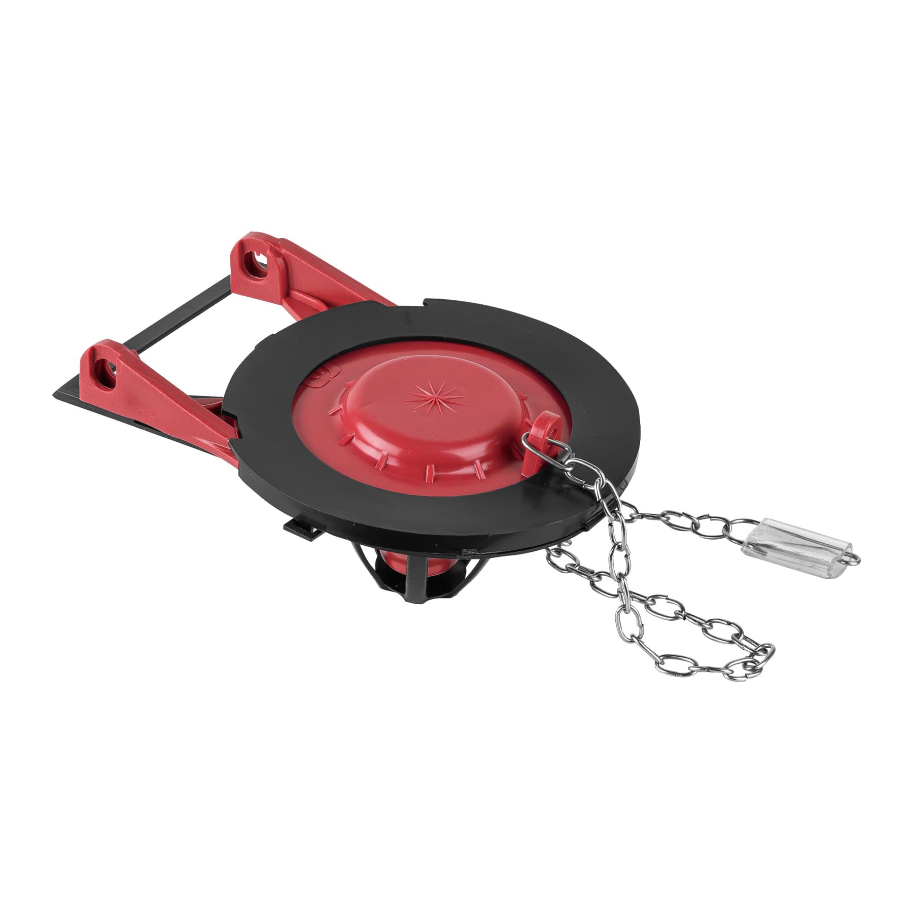 Sapo 3" para WC, silicona, rojo, cadena inox, FOSET